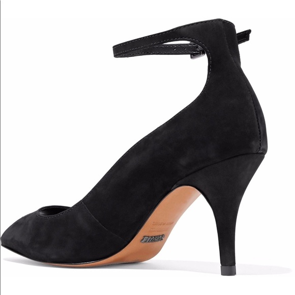 Schutz Liffa Open Toe Suede Pump - Picture 3 of 8